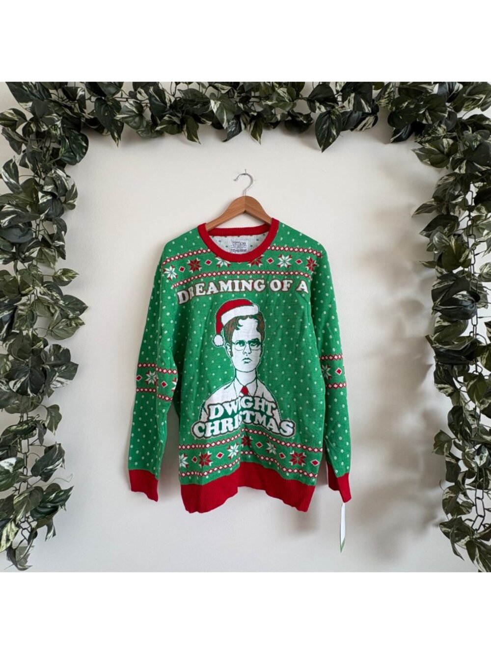 Tipsy Elves The Office Dwight Christmas Graphic Knit Ugly Sweater NWT Size L